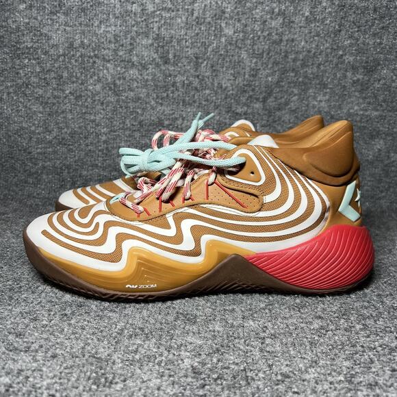 Converse Basketball Shoes Mens Size 11 Tan White Red Air Zoom A09256C Multicolor - Picture 3 of 9